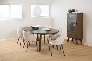 Dulap cu vitrina A-Line, Gri, 145x72x36 cm - Img 3