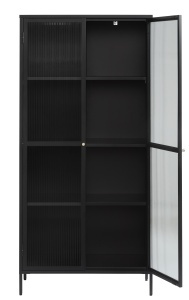 Dulap cu vitrina BRONCO, Negru, 40x190x90 cm - Img 2