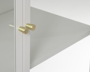 Dulap cu vitrina CARMEL, Alb, 40x160x90 cm - Img 3