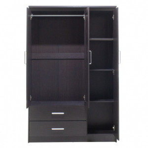 Dulap Olympus Cu 3 Uși Și Sertare + Oglindă Culoare Wenge 120x57x183 cm - Img 4
