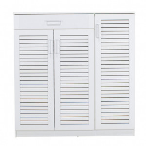 Dulap Pantofi Sante 30 Perechi Alb 120x37x123 cm - Img 5