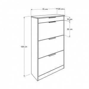 Dulap Pantofi SHC-431-OO-1 Oslo Walnut - Img 9