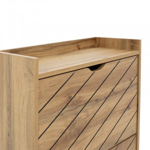 Dulap pantofi Thelma 9 perechi sonoma 60x23.8x131.6 cm - Img 5