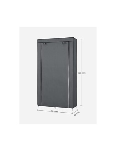 Dulap pliabil, Songmics, Gri, RYG84G, 88 x 45 x 168 cm - Img 4