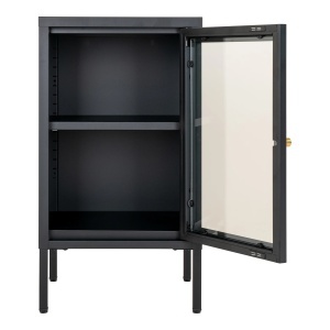 Dulap vitrina Cabinet, Negru, 35x38x70 cm