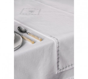 Fata de Masa Linen Pera Alb, 172x240 cm - Img 3