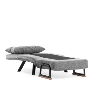 Fotoliu extensibil Sando Gri deschis 175x60x60 cm - Img 12