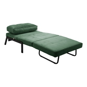 Fotoliu Fancy, Pako World, Verde inchis si picioare negre, 95x98x70 cm - Img 4