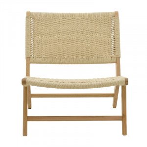 Fotoliu Filippo lemn de fag culoare lemn natural - franghie culoare lemn naturala 68x69x74cm - Img 4