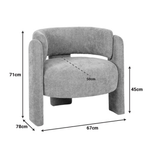 Fotoliu Janko, Chihlimbar, 67x78x71 cm - Img 7