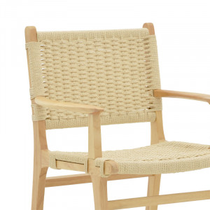Fotoliu Olivier lemn de fag culoare lemn natural funie culoare lemn naturala 62x60x85cm - Img 6