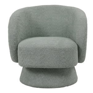 Fotoliu rotativ Kreslo, Pako World, Textil, Verde deschis, 78x81x77 cm - Img 6