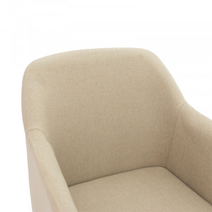 Fotoliu Safira material textil piele ecologica bej - culoare lemn natural 57x58x84cm - Img 5