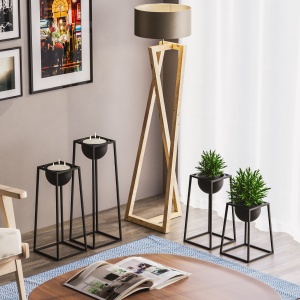 Ghiveci decorativ GED018 Negru 17x30x30 cm - Img 3