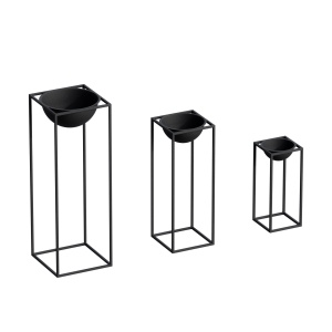 Ghiveci decorativ GED019 Negru 28x80x28 cm - Img 4