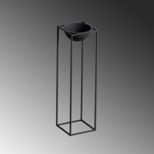 Ghiveci decorativ GED020 Negru 28x80x28 cm - Img 5
