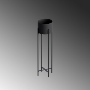 Ghiveci decorativ GED025 Negru 23x78x23 cm - Img 5