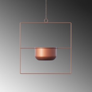 Ghiveci decorativ Pandantif Cupru 40x40x17 cm - Img 6