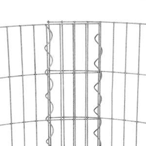 Ghiveci strat inaltat gabion rotund Songmics Argintiu 90x70x80 cm - Img 7