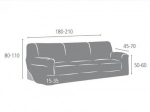 Husa Canapea cu Elastic, 3 Persoane, Argos C08, 180-210 cm - Img 2