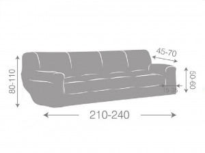 Husa Canapea cu Elastic, Sucre C17, 210-240 cm - Img 2