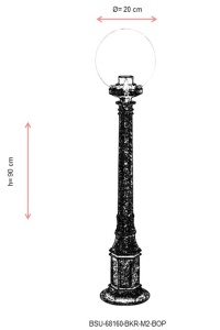Lampadar de exterior M2BOP Maro 90x20 cm - Img 3