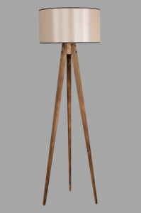 Lampadar Tripod Yanık Lambader Silindir 15-3 Abajurlu Maro - Img 3