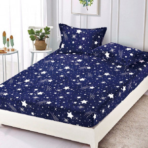 Lenjerie cu elastic 180x200 Comet Blue (Cocolino) - Img 2