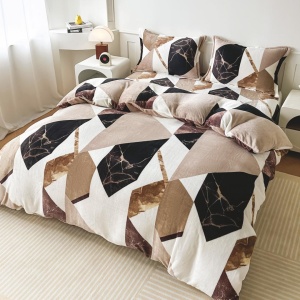 Lenjerie Marble Mozaic cocolino cu Elastic 180x200 (Cocolino)