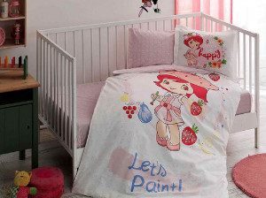 Lenjerie Patut Bebe Strawberry Shortcake (Bumbac 100%)