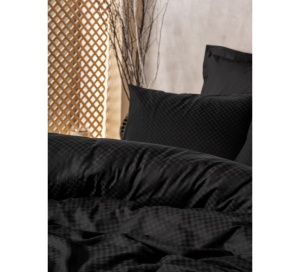 Lenjerie Plaid Negru (Bumbac 100%) - Img 2