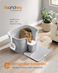 Litiera Gri Feandrea 75x63.5x33 cm - Img 7