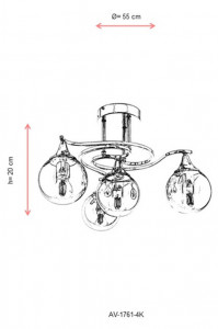 Lustra AV-1761-4K Crom - Img 3