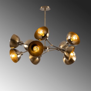 Lustra Dram Caramiziu 75x75x60 cm - Img 5