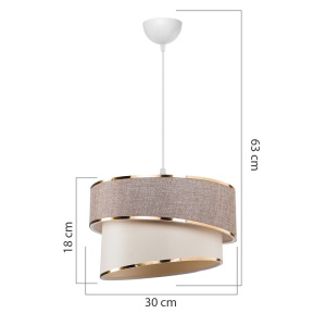 Lustra Loopy Pako World Alb 30x30x18 cm - Img 4