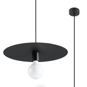 Lustra suspendata Flavio Negru 40x40x105 cm