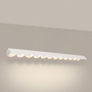 Lustra suspendata LED Biscuit Alb 3000K 131x13x200 cm - Img 3