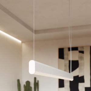 Lustra suspendata LED Farge Alb 4000K 120x8x150 cm - Img 14