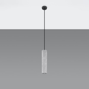 Lustra suspendata Luvo Gri 8x8x105 cm - Img 2