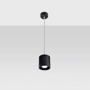 Lustra suspendata Orbis Negru 10x10x110 cm - Img 2