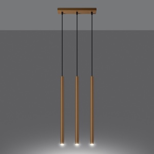 Lustra suspendata Pastelo Auriu 30x5x110 cm - Img 3