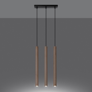 Lustra suspendata Pastelo din lemn, Natural 30x5x110 cm - Img 3