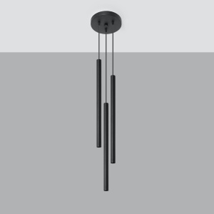 Lustra suspendata Pastelo Negru 20x20x90 cm - Img 2