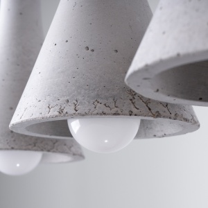 Lustra suspendata Rea din beton Gri 46x12x110 cm - Img 4