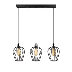 Lustra Tel Negru 70x20x115 cm - Img 5