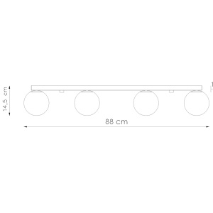 Lustra Yoli Alb 88x12x14.5 cm - Img 3