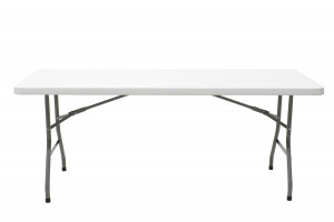 Masa de camping pliabila profesionala Aprilia - singura bucata gri deschis 183x76x74cm - Img 4