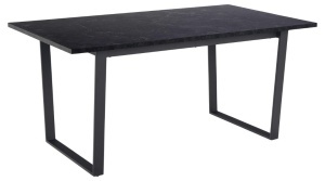 Masa dining Amble, Negru, 74x160x90 cm - Img 5