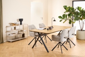 Masa dining Bristol, Natural, 75x200x100 cm