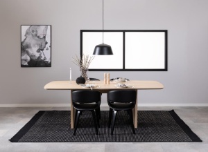 Masa dining Christo, Alb, 75x220x105 cm - Img 2